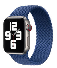 Ремінець Braided Solo Loop для Apple Watch 42/44/45/49 mm Blue розмір M купити