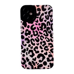Чохол Ribbed Case для iPhone 15 PRO Leopard small Purple/Pink