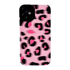 Чохол Ribbed Case для iPhone 15 PRO Leopard big Pink
