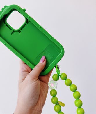 Чохол Silicone Dinosaur Case для iPhone 14 PRO MAX Green