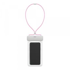Чехол водонепроницаемый Baseus Let's go Slip Cover для мобильного телефона до 7.2" White-Pink (ACFSD-D24)