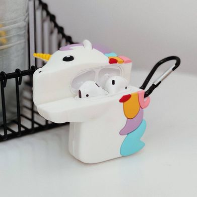Чохол 3D для AirPods 1 | 2 White Unicorn купити