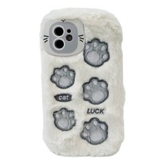 Чохол Fluffy Cute Case для iPhone 12 Paw White купити