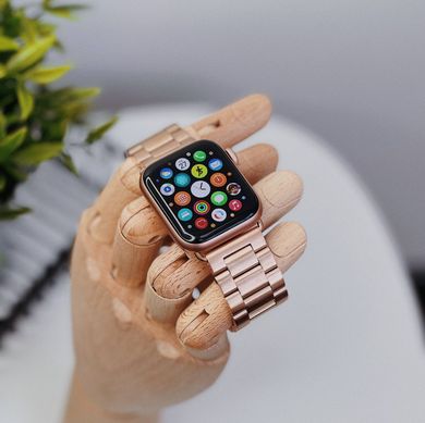 Ремінець Metal old 3-bead для Apple Watch 42mm | 44mm | 45mm | 49mm 2 color Silver/Black купити