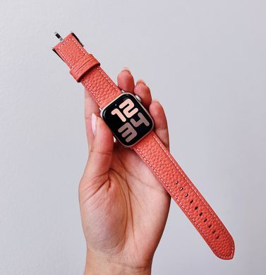 Ремінець New Hermes Leather для Apple Watch 38mm | 40mm | 41mm Mint Gum