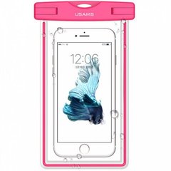Чехол водонепроницаемый Usams для мобильного телефона до 5.5" Pink (YD001)