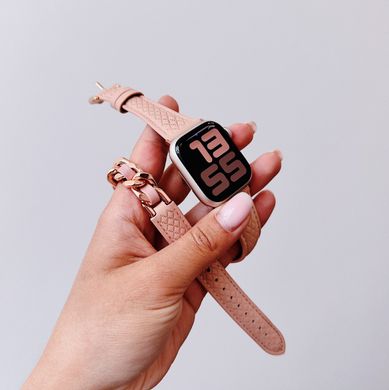 Ремінець Chanell Double Loop для Apple Watch 38mm | 40mm | 41mm Pink