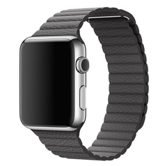 Шкіряний Ремінець Leather Loop Band для Apple Watch 42/44/45/49 mm Charcoal Grey купити
