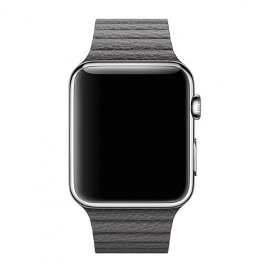 Шкіряний Ремінець Leather Loop Band для Apple Watch 42/44/45/49 mm Charcoal Grey купити