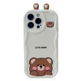 Чохол 3D Cute Bear Case для iPhone 15 PRO MAX Biege - ash-mobile.com.ua - фото 1