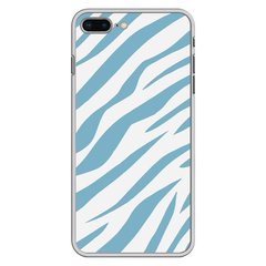 Чохол прозорий Print Animal Blue для iPhone 7 Plus | 8 Plus Zebra купити
