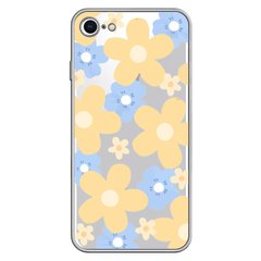 Чохол прозорий Print Flower Color для iPhone 7 | 8 | SE 2 | SE 3 Yellow купити