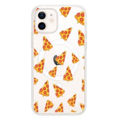 Чохол прозорий Print FOOD with MagSafe для iPhone 12 MINI Pizza купити