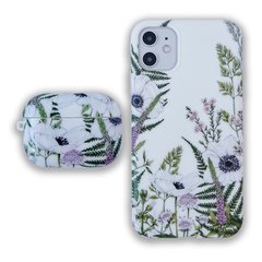 Комплект Beautiful Flowers для iPhone 11 + Чохол для AirPods PRO Лаванда