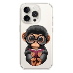 Чохол прозорий Print Animals with MagSafe для iPhone 15 PRO Monkey