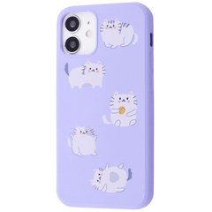 Чохол WAVE Fancy Case для iPhone 12 MINI Fluffy Cats Glycine купити