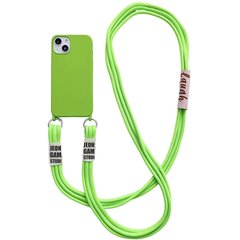 Чехол TPU two straps California Case для iPhone 14 PRO MAX Lime Green