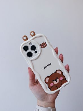 Чехол 3D Cute Bear Case для iPhone 15 PRO MAX Biege