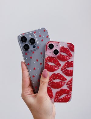 Чохол прозорий Print Love Kiss для iPhone 12 | 12 PRO Heart Pink - ash-mobile.com.ua - фото 5