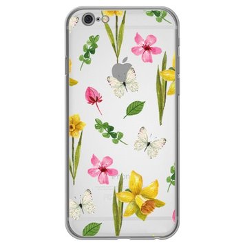 Чехол прозрачный Print Butterfly для iPhone 6 | 6s White - ash-mobile.com.ua - фото 1