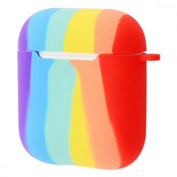 Чохол Rainbow Silicone Case для AirPods 1 | 2 Purple/Red - ash-mobile.com.ua - фото 1