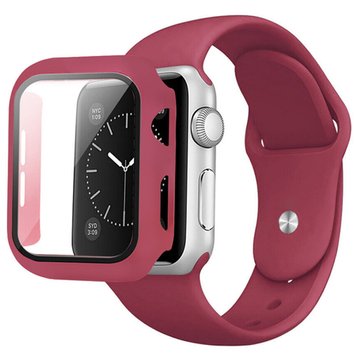 Ремешок Silicone BAND+CASE для Apple Watch 42 mm Rose Red - ash-mobile.com.ua - фото 1