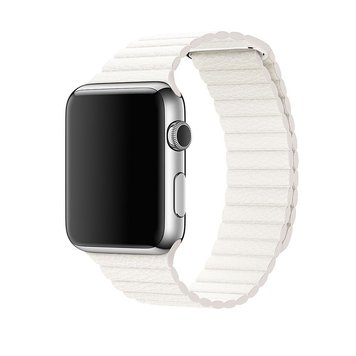 Кожаный ремешок Leather Loop Band для Apple Watch 38mm | 40mm | 41mm White - ash-mobile.com.ua - фото 1