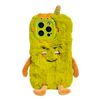 Чохол Cute Monster Plush Case для iPhone 12 PRO Green - ash-mobile.com.ua - фото 1