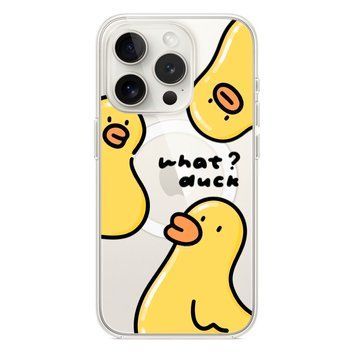 Чохол прозорий Print Duck with MagSafe для iPhone 14 PRO MAX Duck What? - ash-mobile.com.ua - фото 1