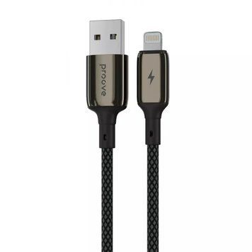 Кабель Proove Dense Metal USB to Lightning 2.4A (1m) Black - ash-mobile.com.ua - фото 1