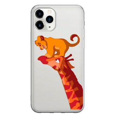 Чехол прозрачный Print Lion King для iPhone 13 PRO Giraffe/Simba