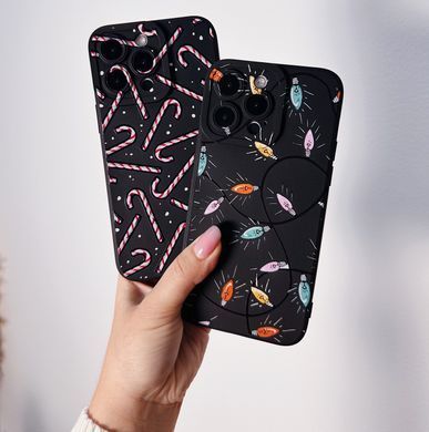Чехол Black varnish Print NEW YEAR для iPhone 14 Plus Сookie Red Hat - ash-mobile.com.ua - фото 2