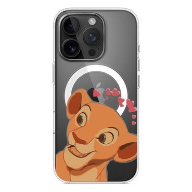 Чохол прозорий Print Lion King with MagSafe для iPhone 17 PRO MAX Nala Love Red