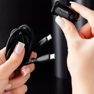 Автомобільний ЗП Proove Flash 30W (Type-C + USB) + Cable Type-C to Type-C Black - ash-mobile.com.ua - фото 6