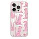 Чохол прозорий Print Meow with MagSafe для iPhone 14 PRO MAX Leopard Pink