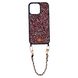 Чохол Bling World Grainy Diamonds з ремінцем для iPhone 14 Red/Silver