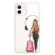 Чохол прозорий Print Adventure Girls with MagSafe для iPhone 12 MINI Pink Bag купити