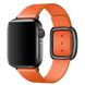 Ремешок Modern Buckle Leather для Apple Watch 42/44/45/49 mm Orange/Black