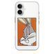 Чехол прозрачный Print Кролик для iPhone 16 Plus Orange