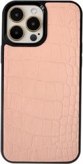 Чохол з натуральної шкіри для iPhone 14 PRO MAX Pink Sand