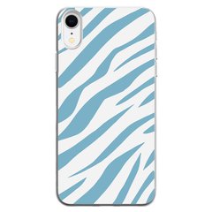 Чохол прозорий Print Animal Blue для iPhone XR Zebra купити
