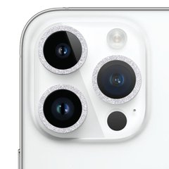 Защитное стекло на камеру Diamonds Lens для iPhone 15 PRO | 15 PRO MAX Silver