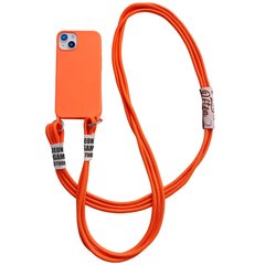 Чехол TPU two straps California Case для iPhone 14 Orange