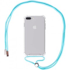 Чехол Crossbody Transparent со шнурком для iPhone 7 | 8 | SE 2 | SE 3 Sea Blue купить
