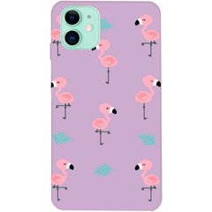 Чехол Wave Print Case для iPhone 12 MINI Purple Flamingo купить