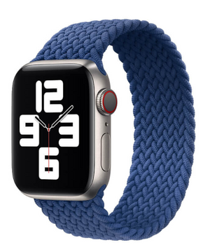 Ремешок Braided Solo Loop для Apple Watch 42mm | 44mm | 45mm | 46mm | 49mm Blue размер M - ash-mobile.com.ua - фото 1