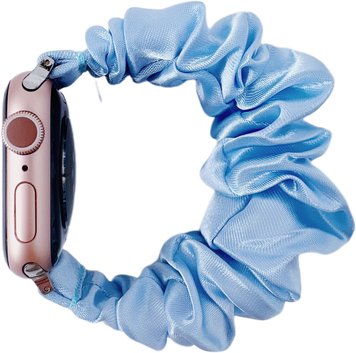 Ремешок Scrunchie для Apple Watch 42mm | 44mm | 45mm | 46mm | 49mm Blue - ash-mobile.com.ua - фото 1