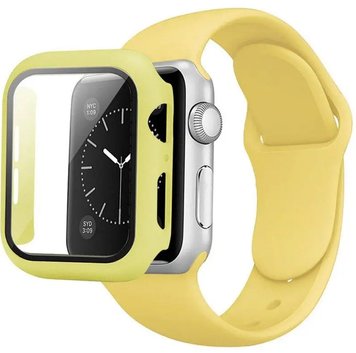 Ремешок Silicone BAND+CASE для Apple Watch 44 mm Yellow - ash-mobile.com.ua - фото 1