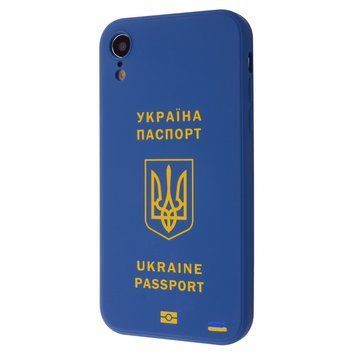 Чохол WAVE Ukraine Edition Case для iPhone XR Ukraine passport Blue - ash-mobile.com.ua - фото 1