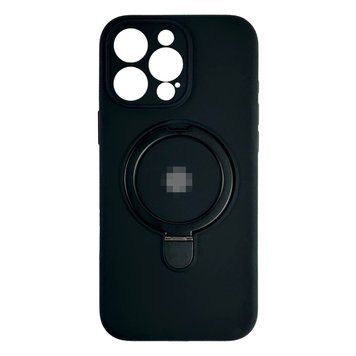 Чохол Silicone Case with Ring Stand Full Camera для iPhone 11 Black - ash-mobile.com.ua - фото 1